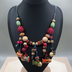 Artisan Fish Charm Necklace